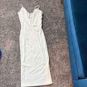 Elegant White Midi Dress